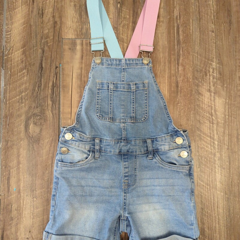 Vigoss Pink/Blue Overall, Denim, Size: Youth S