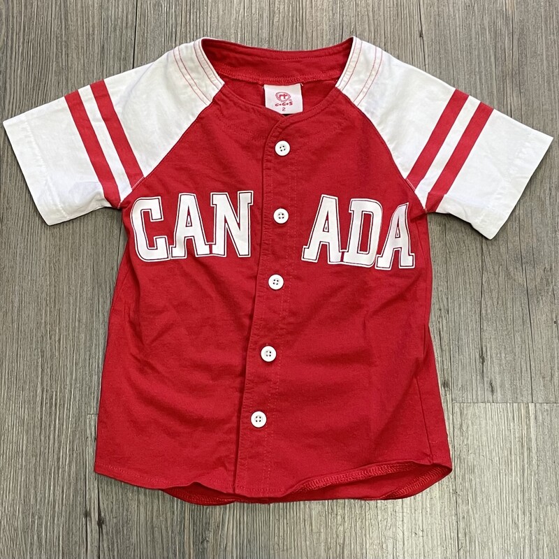 GGS  Canada Shirt, Red, Size: 2Y
