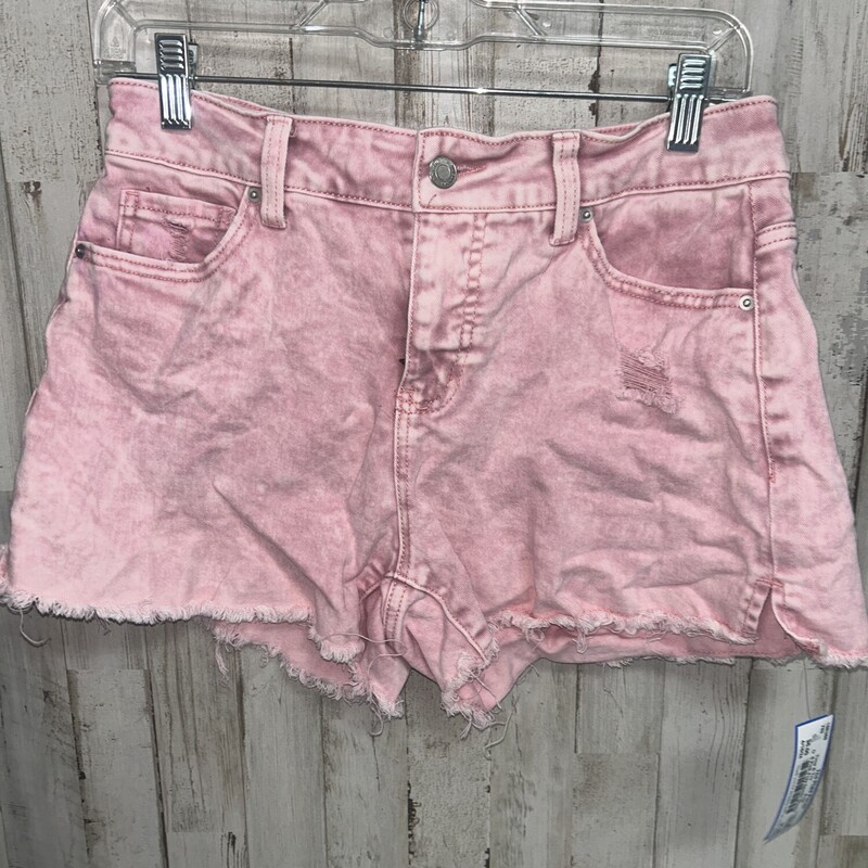 6 Pink Fray Denim Shorts
