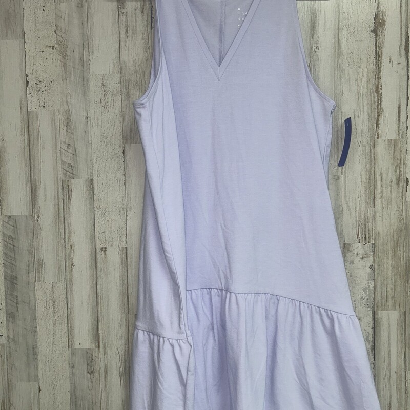M Lilac Peplum Tank Dress