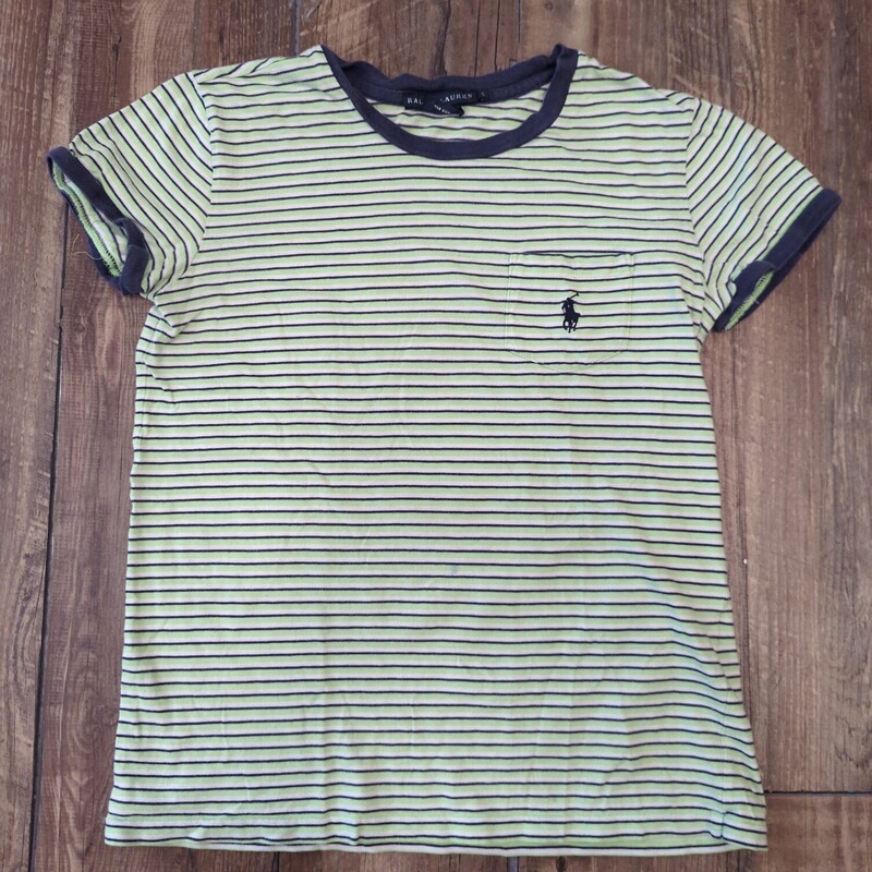 Ralph Lauren Stripe Tee, Lime, Size: Youth S