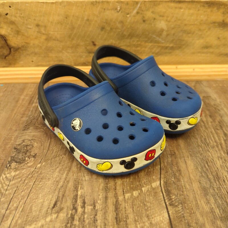 Mickey Mouse Toddler Croc, Blue, Size: Shoes 6