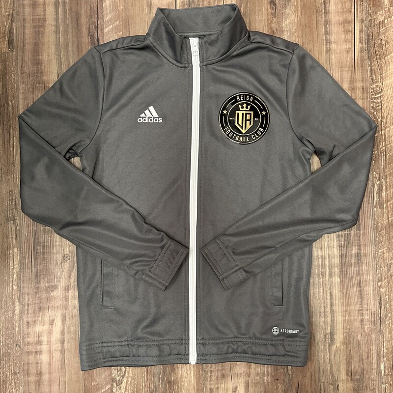 Adidas Reign Jacket 11/12, Gray, Size: Youth L