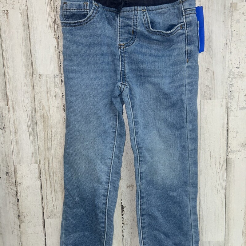 4T Denim Drawstring Jeans, Blue, Size: Boy 2T-4T