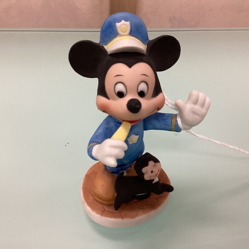 Mickey Figurine, Blue, Policeman
4in tall x 2in wide x 2in deep