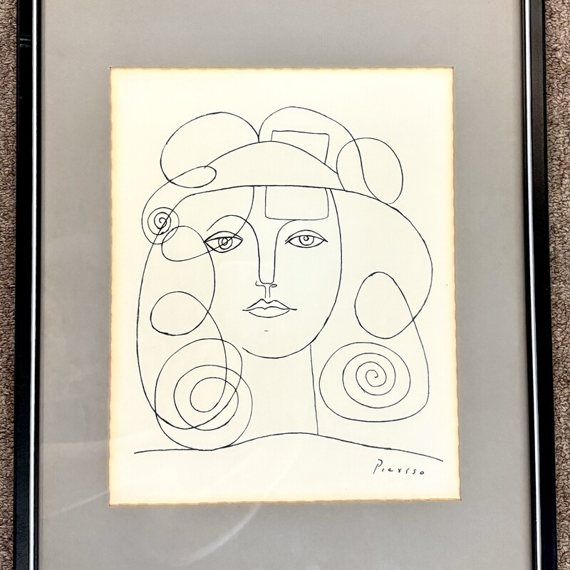 Picasso Lithograph Lady