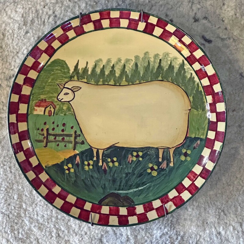 8.5 Sheep Plate Decor