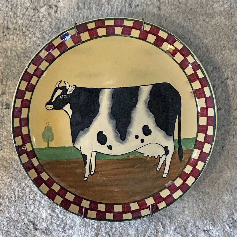 8.5 Cow Plate Decor