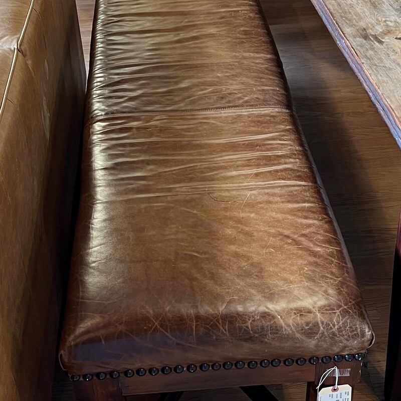 Leather Long Bench, Brown
96in long x 36in deep x 46in tall