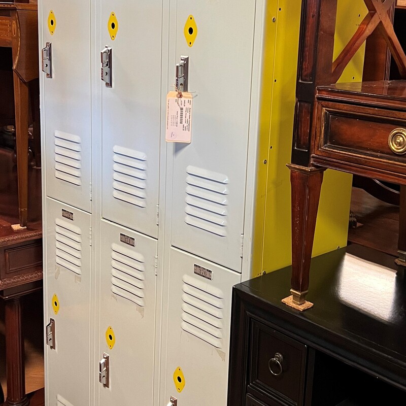 Vintage Storage Locker, Yellow/Blue, Set Of 6
36in wide x 15in deep x 77in tall