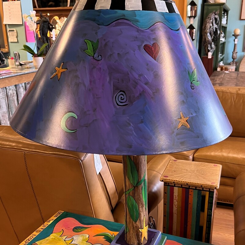 Box Table Lamp By Sticks, Hand, Painted
31in tall