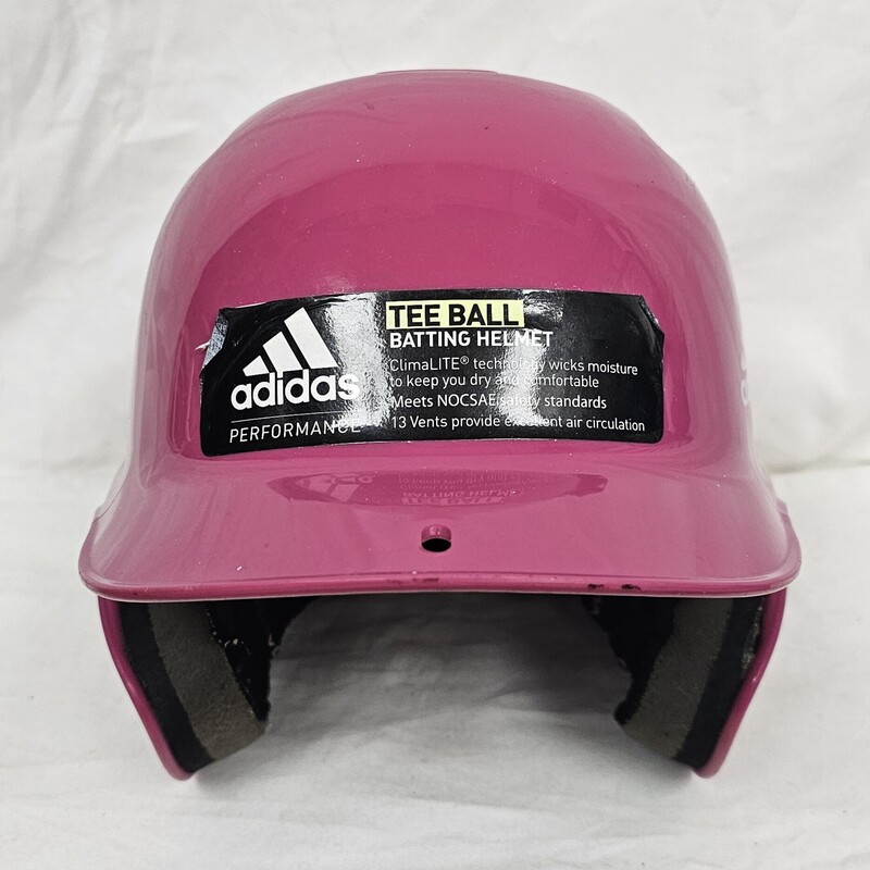 Pre-owned Adidas Triple Stripe Pink T-Ball Helmet