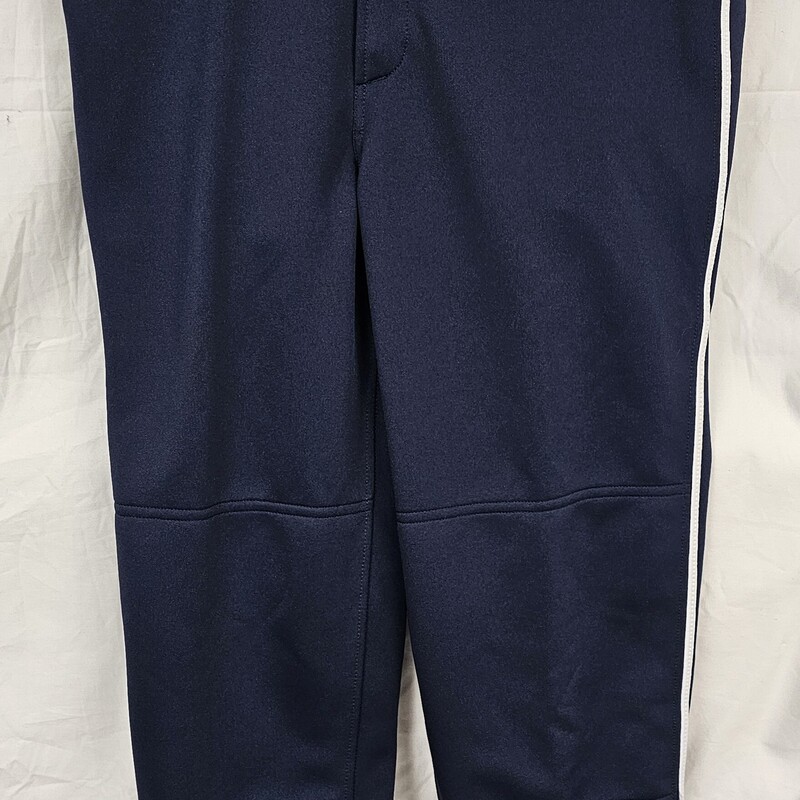 New Mizuno Softball Pants, Navy with White piping, Size: M