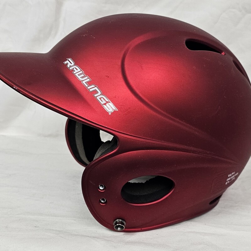 Pre-owned Rawlings Vapor Low Profile Batting Helmet, Metallic Red, Size: 6.5-7.5