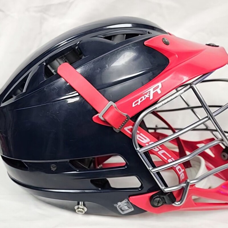Pre-owned Cascade CPX-R Lacrosse Helmet, Red & Navy, Size: OS Adjustable