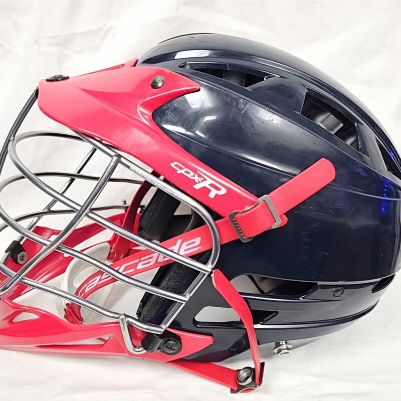 Pre-owned Cascade CPX-R Lacrosse Helmet, Red & Navy, Size: OS Adjustable