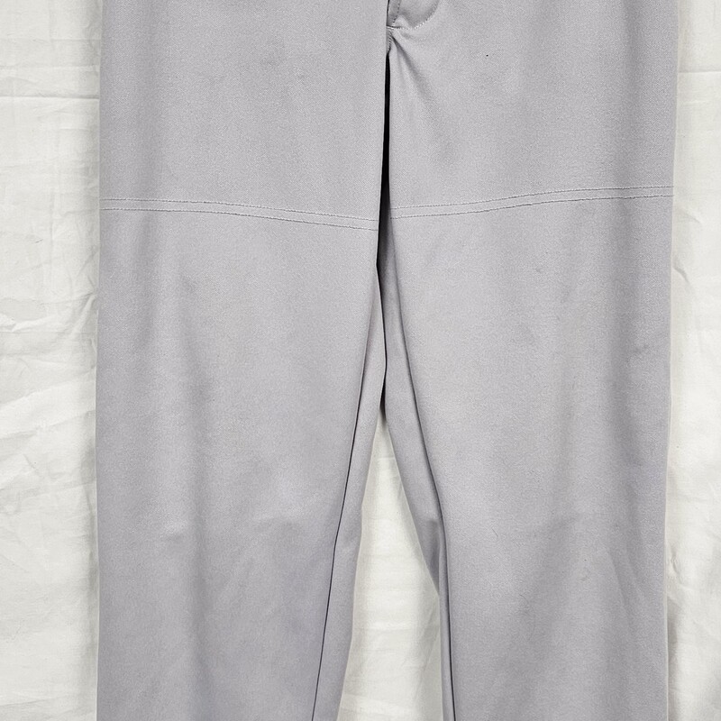 Pre-owned Mizuno Button Gray Youth Baseball Pants, Size: Yth L