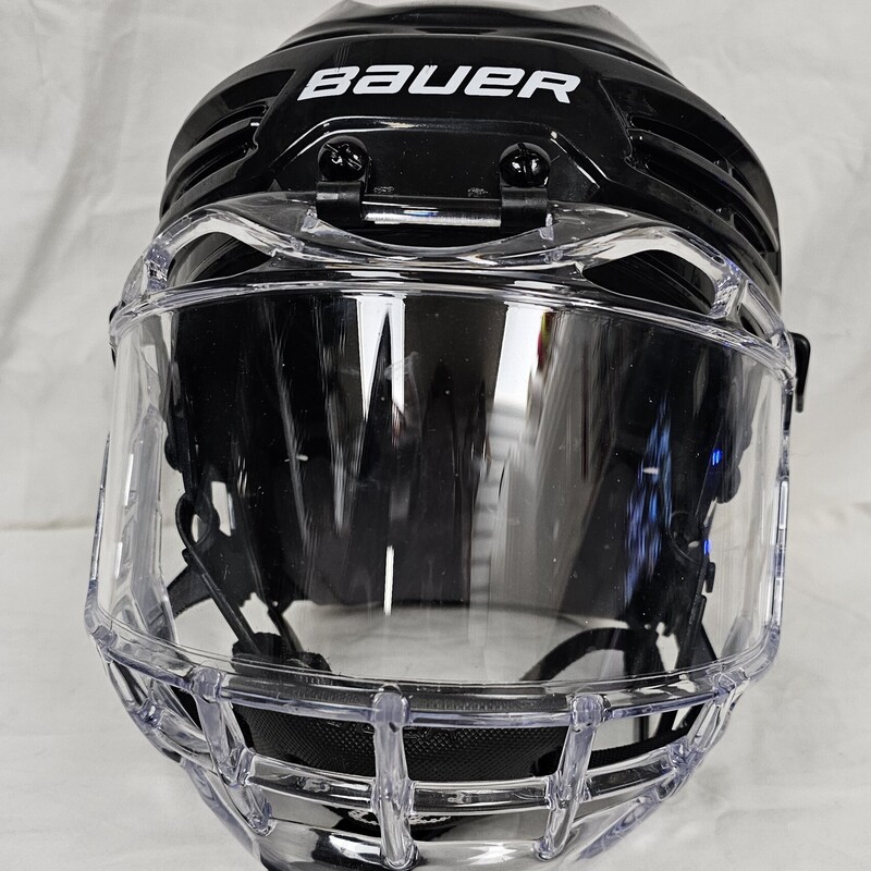 Pre-owned Bauer IMS 5.0 Hockey Helmet Combo with Bauer Concept 3 Junior Sheild, Black, Size: S