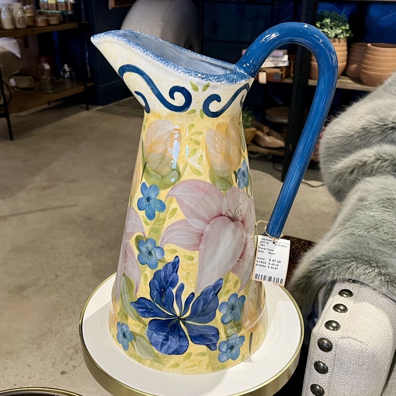 Floral Pitcher, None, Size: None