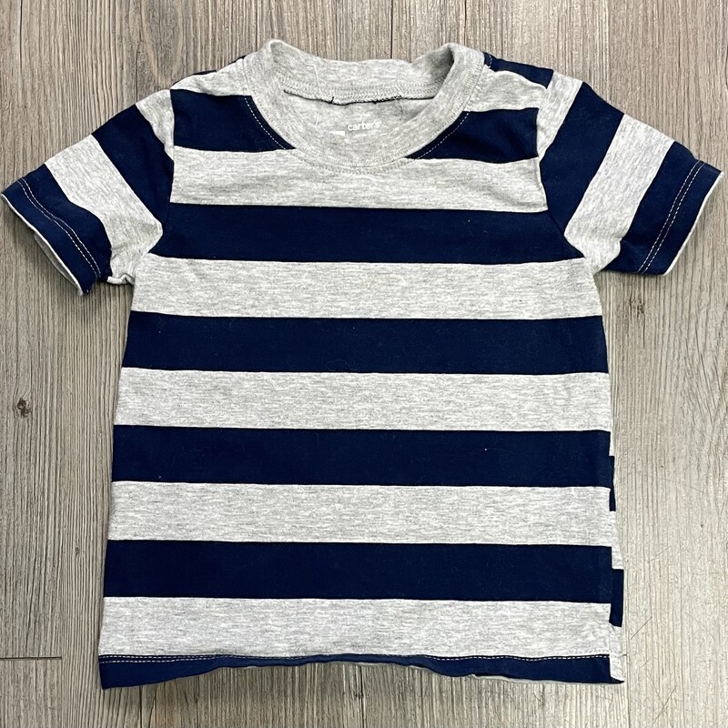 Carters Tee, Navy/gre, Size: 24M