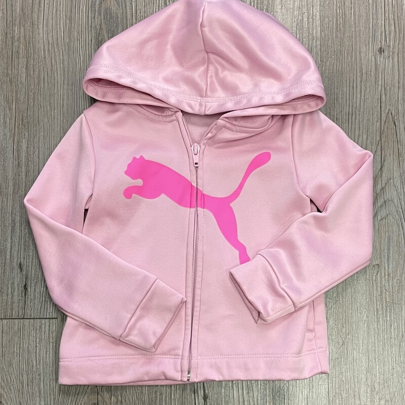 Puma Zip Hoodie, Pink, Size: 2Y