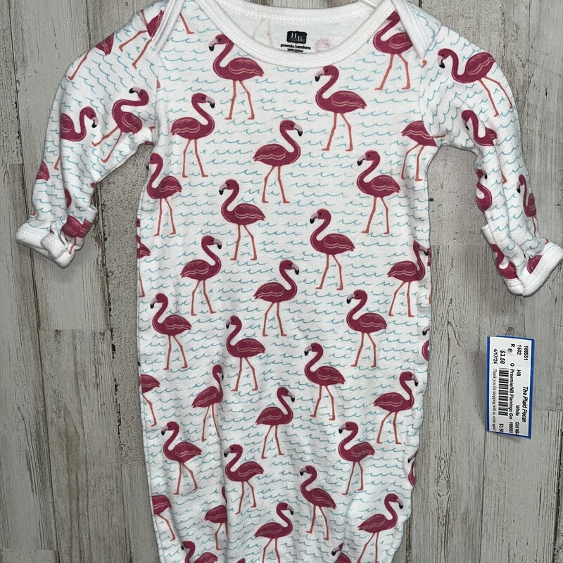 Preemie/NB Flamingo Gown