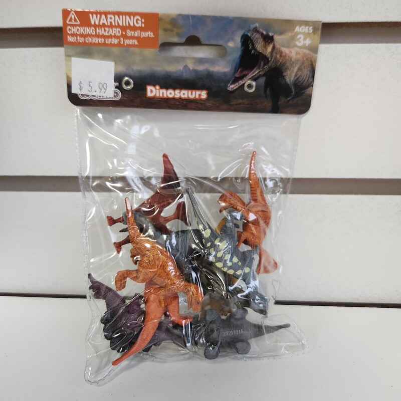 Dinosaur Figurines 10 PK, Ages 3+, Size: Pretend