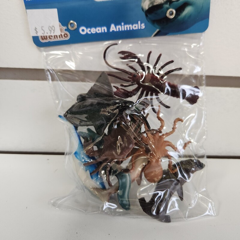 Ocean Animal Figurines, Ages 3+, Size: Pretend