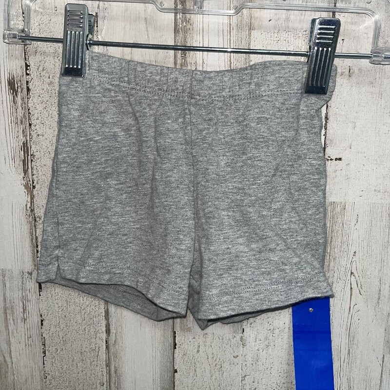 12/18 Grey Cotton Shorts, Grey, Size: Girl 6-12m