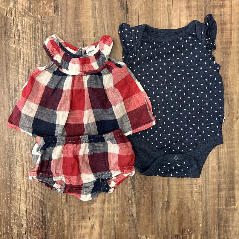 Old Navy 3pc Red/White/Bl