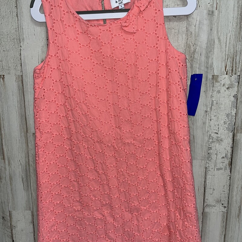7 Pink Eyelit Dress, Pink, Size: Girl 7/8