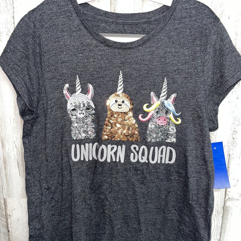 14/16 Grey Unicorn Squad, Grey, Size: Girl 10 Up