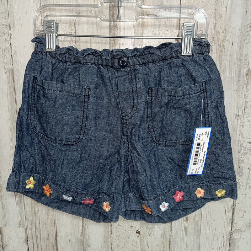 12 Denim Flower Shorts
