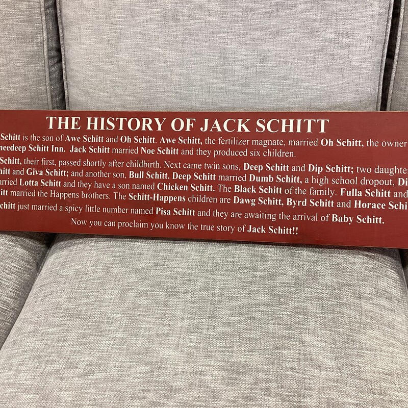 Jack Schitt Art Board, Red, Long Thin
36in wide x 10in tall