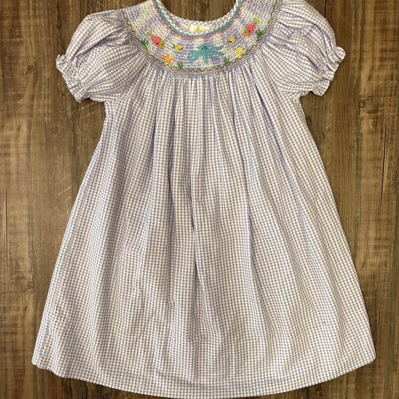 Rosalina Smocked Fish, Purple, Size: 4 Toddler
* small spot, should come out
