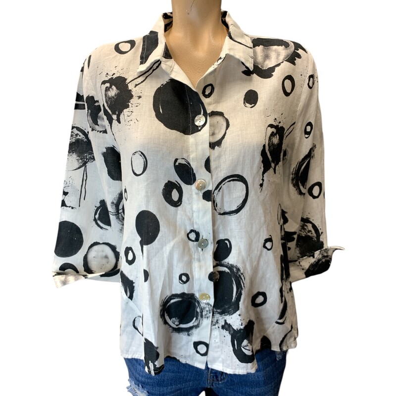 Dolcezza Top, Blk/whit, Size: M