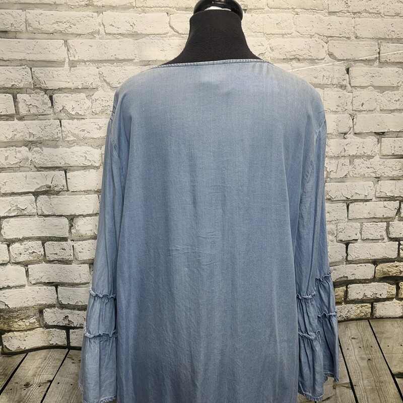 Ruby Rd, Chambray, Size: X-large
