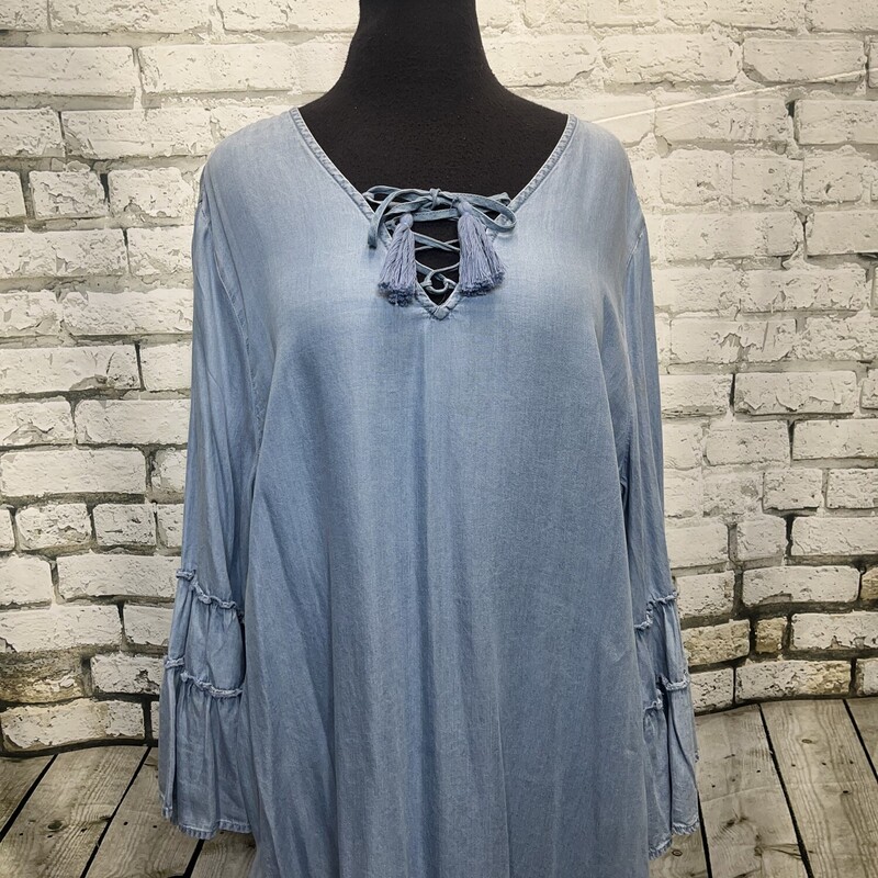 Ruby Rd, Chambray, Size: X-large