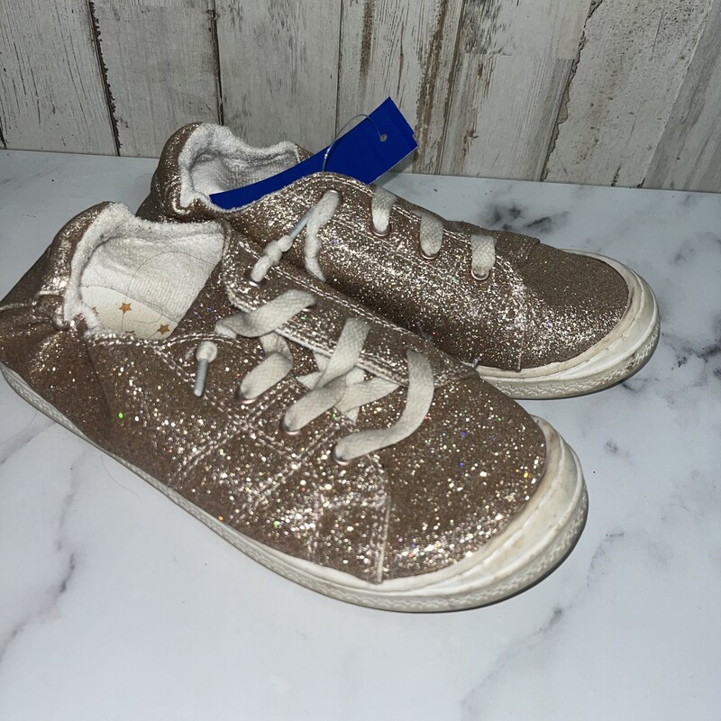 Y2 Gold Glitter Sneakers, Gold, Size: Shoes Y2