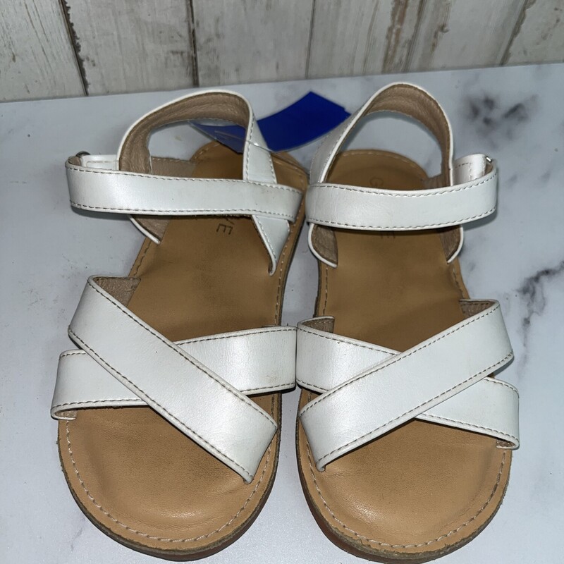 9 White Velcro Sandals