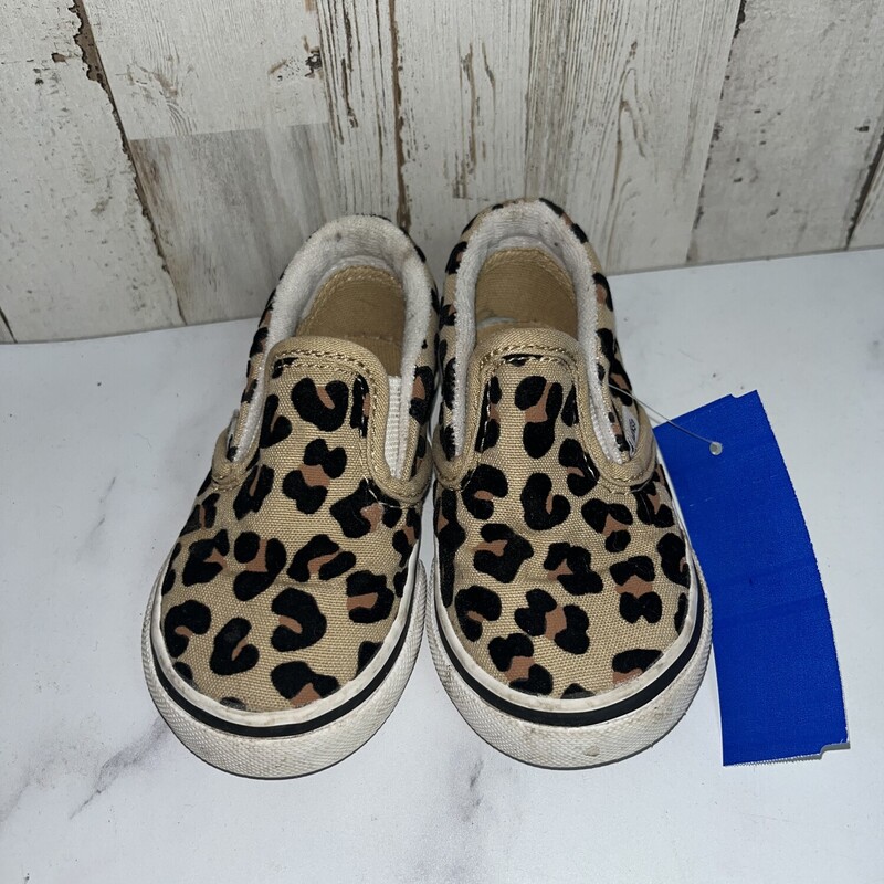 5 Cheetah Slip Ons, Brown, Size: Shoes 5