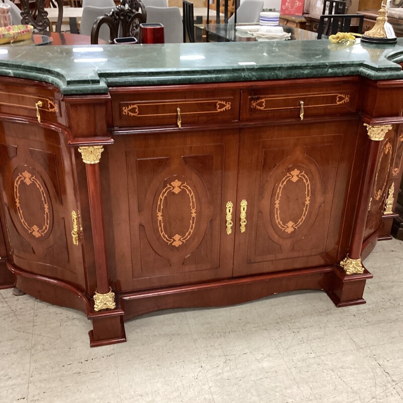 Red Buffet Marble Top, Wood, 4 Dr/4 Dwr
81in wide x 23in deep x 41in tall