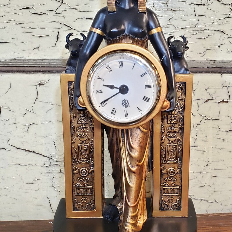 Egyptian Table Clock O, None, Size: None