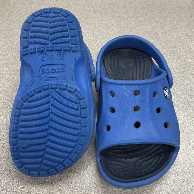 Croc Sandals, Blue, Size: 6-7T