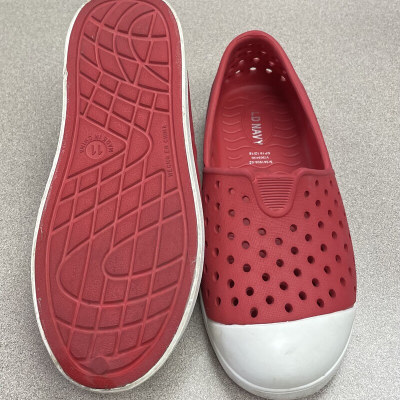 Old Navy Perforated Shoes, Red, Size: 11Y