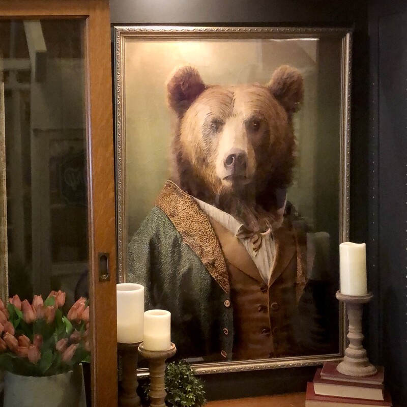 Framed Brown Bear<br />
41 H x 29 W