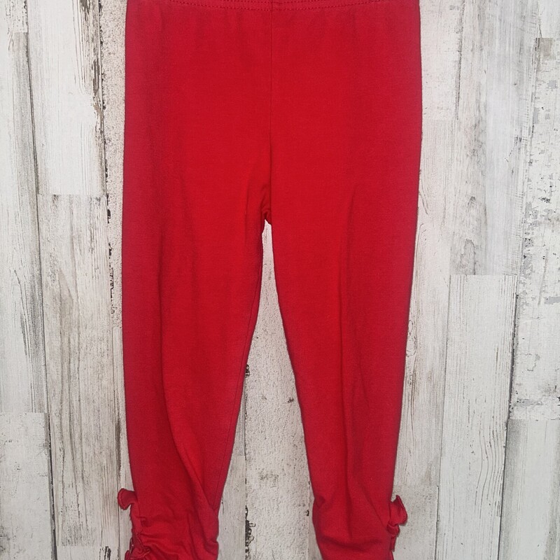 4T Red Button Leggings, Red, Size: Girl 4T