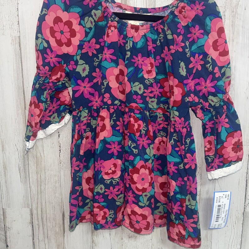 4T Navy Floral Top, Navy, Size: Girl 4T