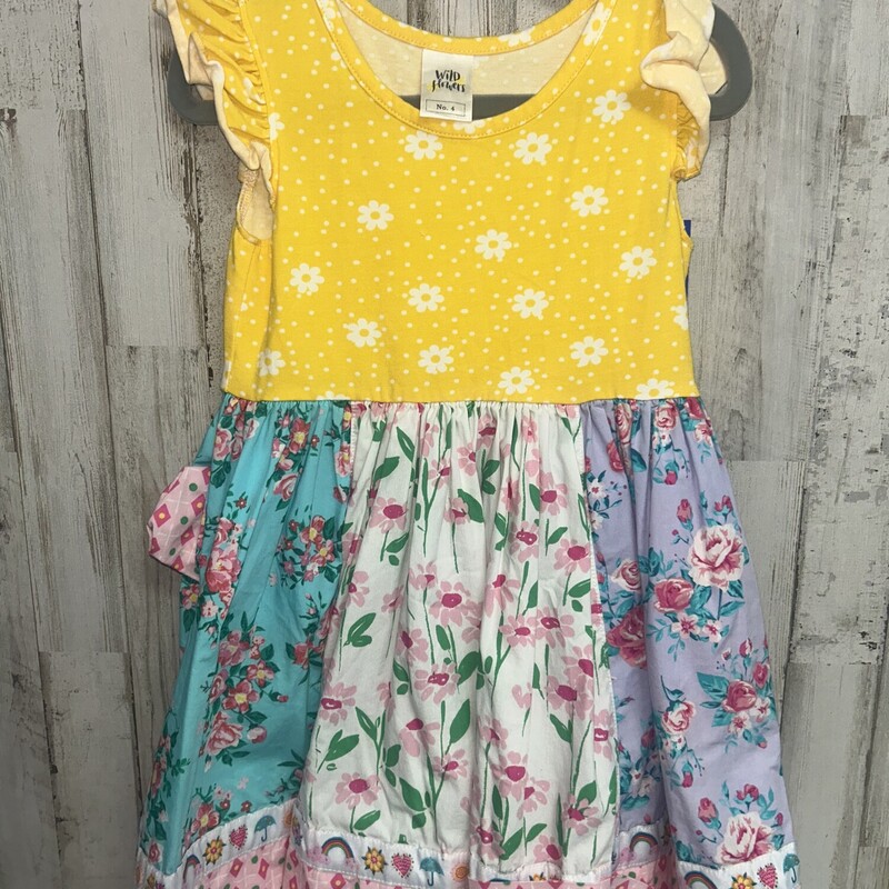 4T Yellow Floral Dress