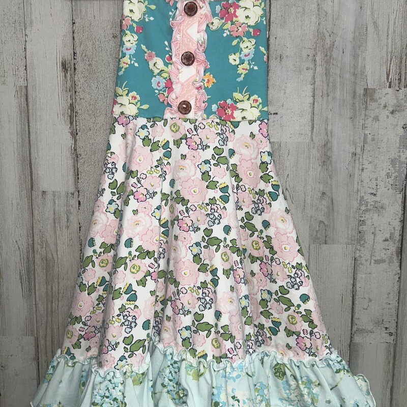 5T Teal Floral Dress